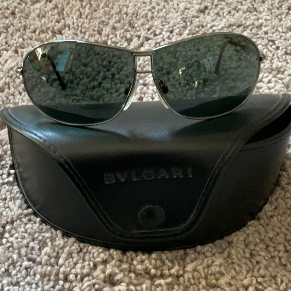BVLGARI dark Sunglasses with Case AUTHENTIC made in Italy